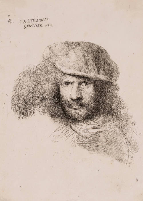 Head of a Young Man in a Feathered Hat (so-called Self Portrait of Castiglione)