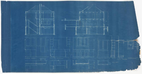 H.M. Mess Dwelling, Winnetka, Illinois (Interior Elevations before Second Floor Addition)