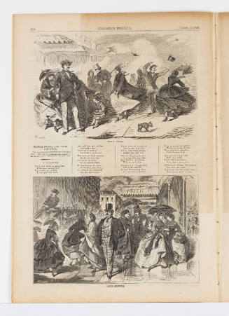 March Winds (top) and April Showers (bottom), from Harper’s Weekly, April 2, 1859