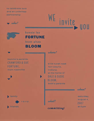 Fortune/Bloom Wedding, from the portfolio A Ragbox of Overstood Grammars