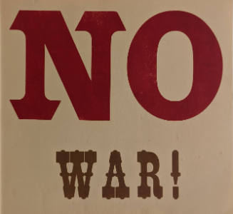 NO WAR, from the portfolio A Ragbox of Overstood Grammars