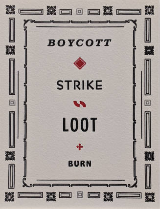 Decorative Piven & Cloward (Boycott, Strike), from the portfolio A Ragbox of Overstood Grammars