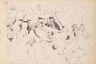 Untitled, from a storyboard series depicting the Haymarket Affair