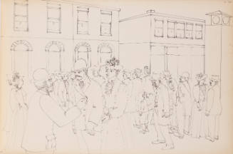 Untitled, from a storyboard series depicting the Haymarket Affair