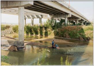 Fragment IV: Family under the Presidio-Ojinaga-International Bridge, Texas/Mexico Border, from the series Silent General