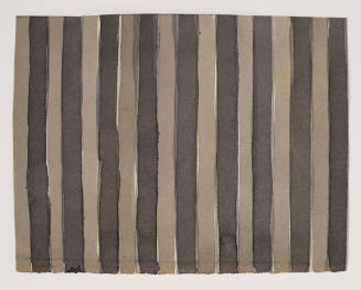 Watercolor of alternating vertical grey and tan lines