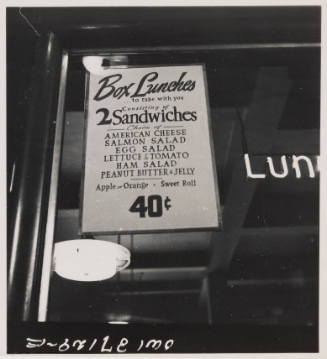 A Sign at the Greyhound Bus Terminal Lunchroom.  Pittsburgh, Pennsylvania