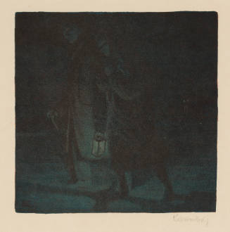 Two Figures with a Lantern