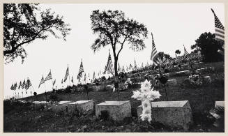 Untitled (cemetary with American flags), from the series Pittsburgh