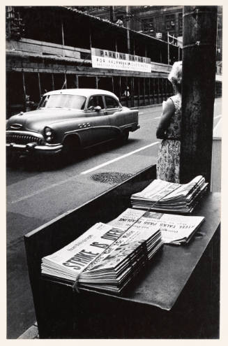 Untitled [woman next to newsstand], from the series Pittsburgh